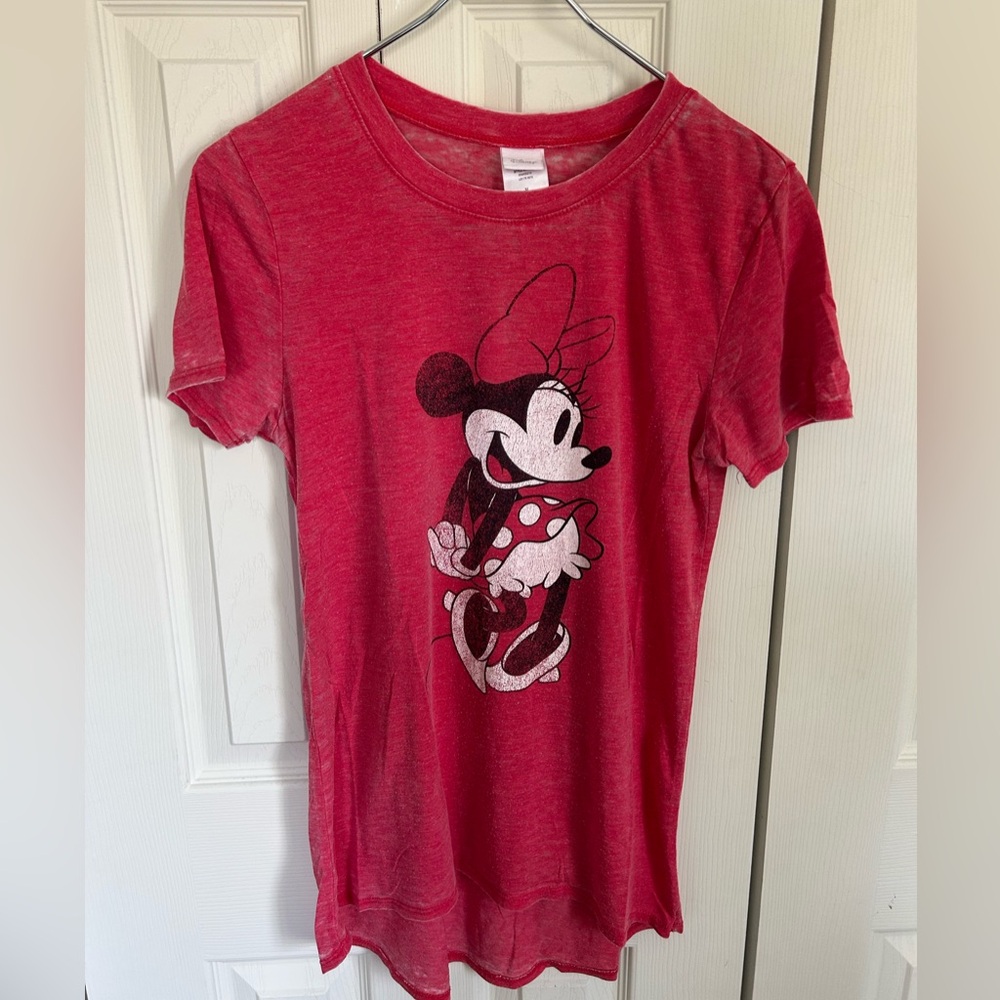 Disney Minnie Mouse Tshirt Official Disneyworld Merch Red Shirt